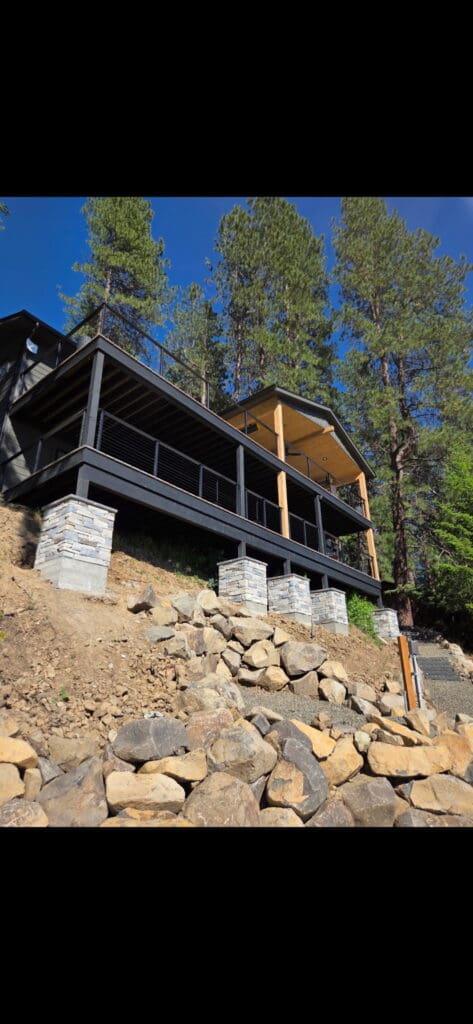 Exterior stone facade